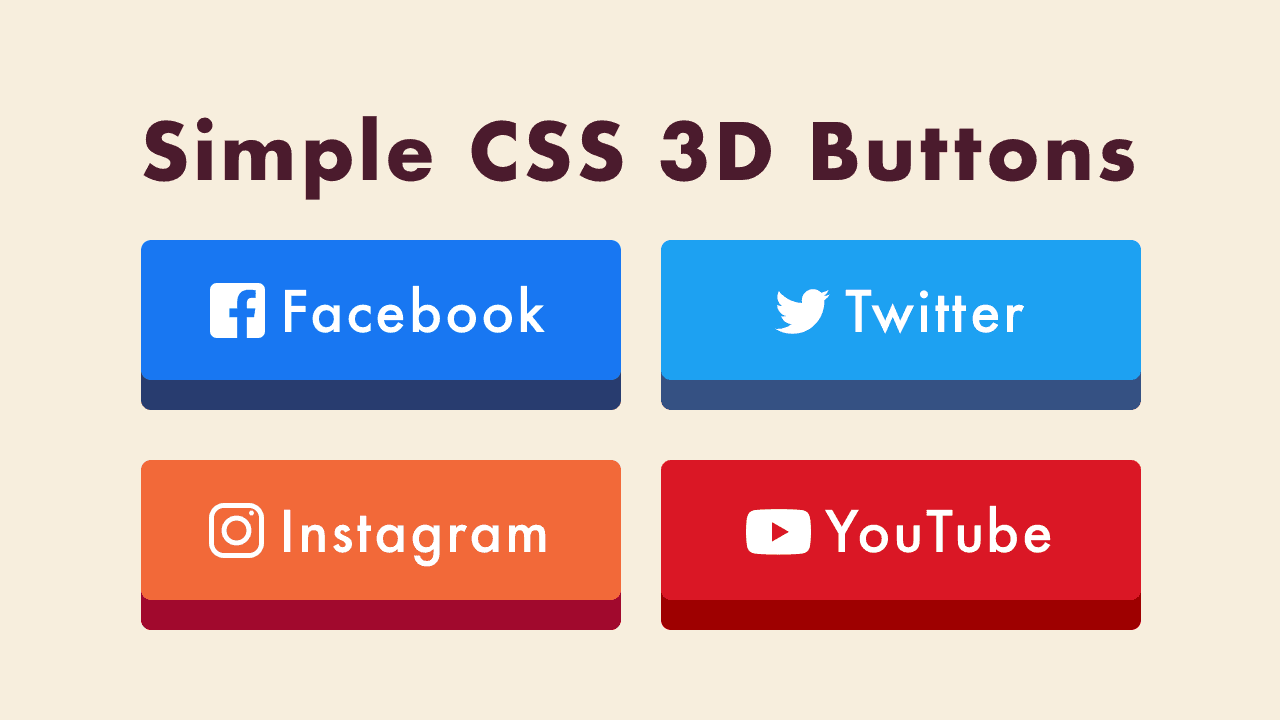 Simple CSS 3D Buttons