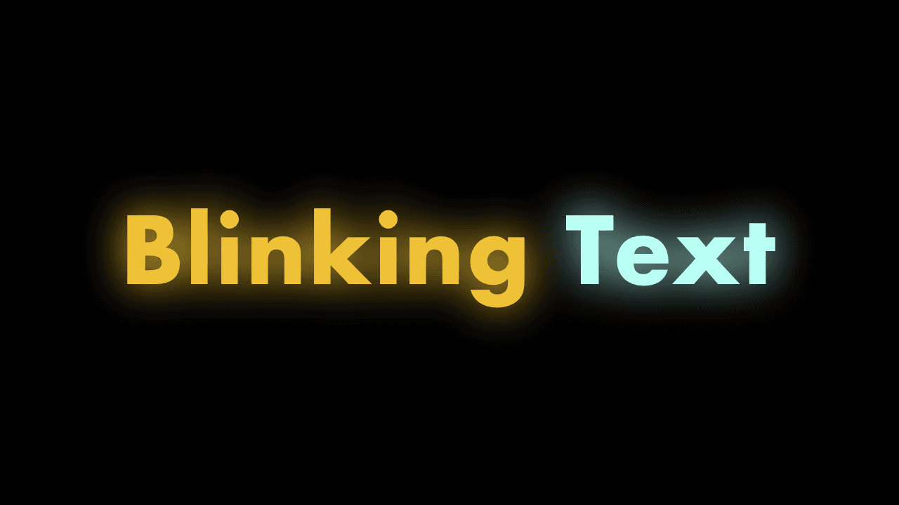 CSS Blinking Text Animation