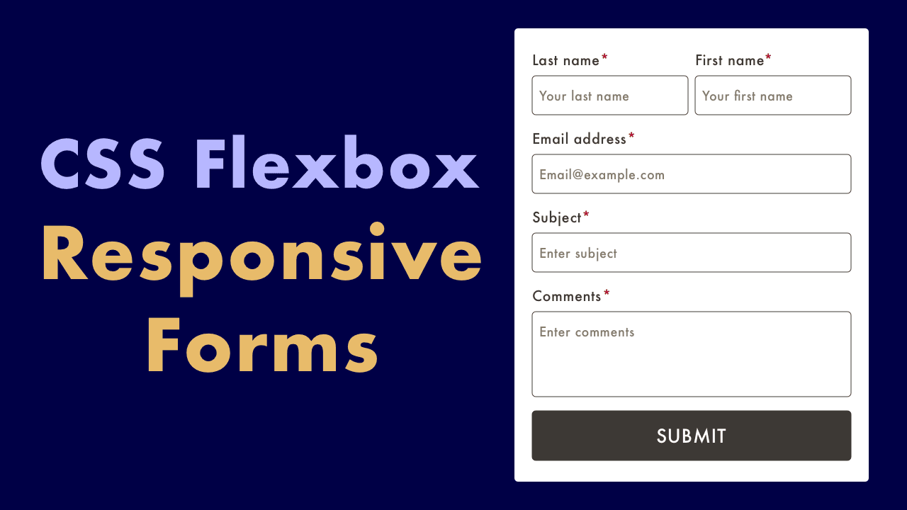 Responsive Forms with CSS Flexbox