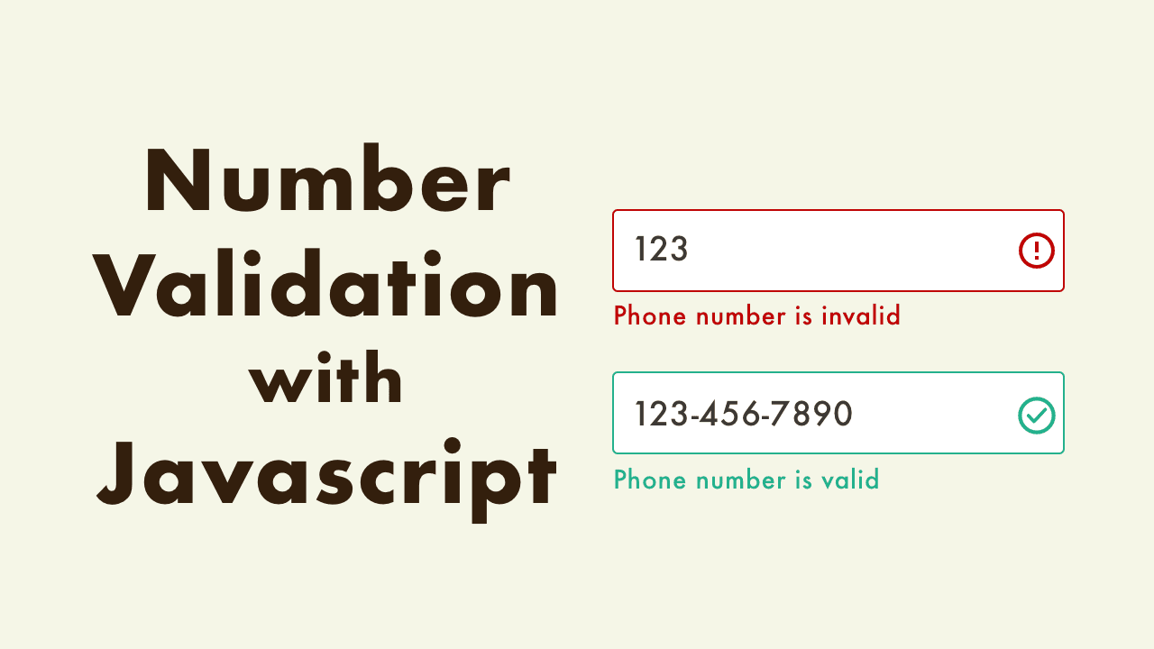 Number Validation with JavaScript