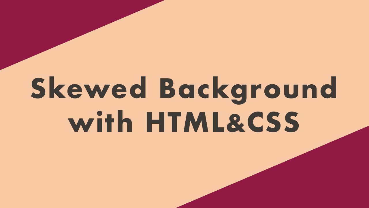 CSS Skewed Background