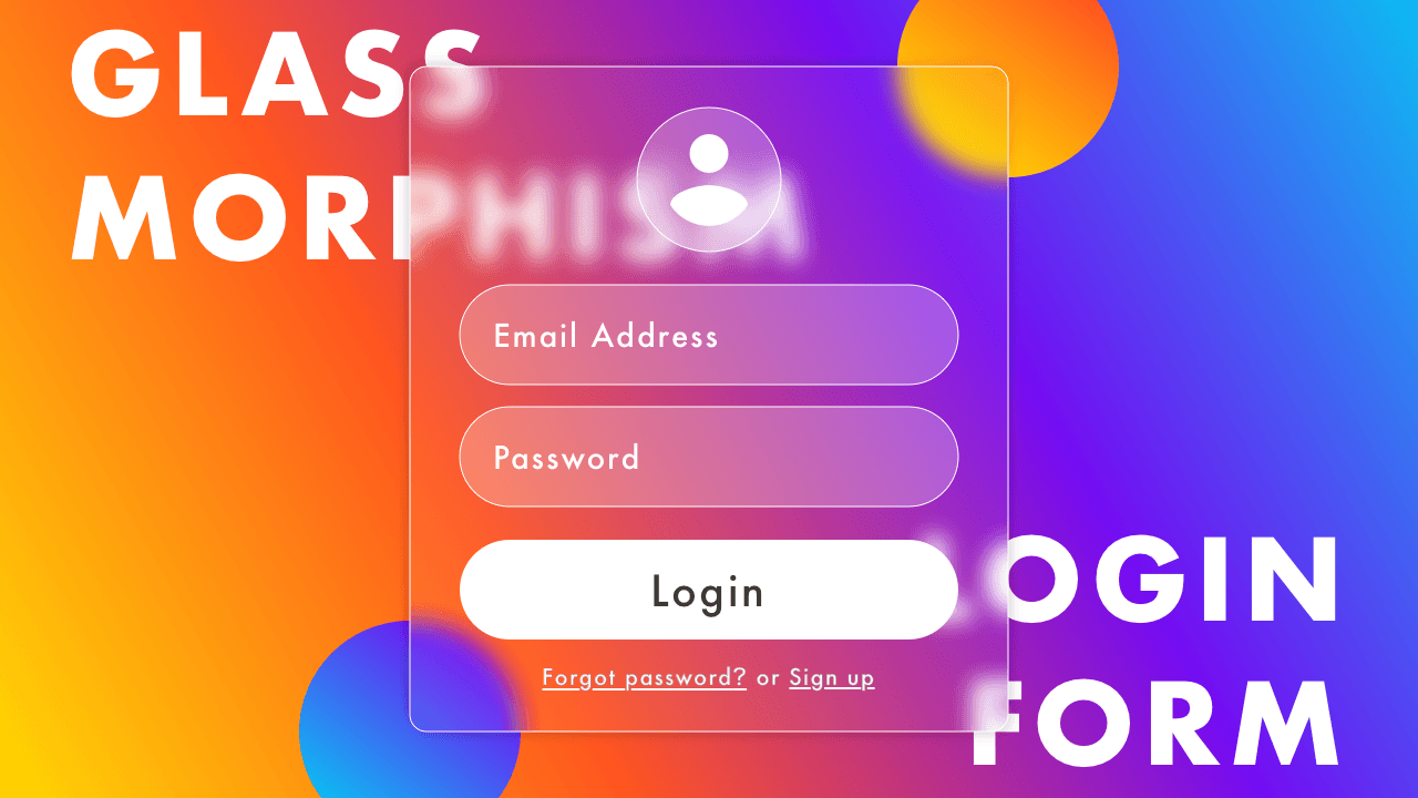 Glassmorphism Login Form with HTML & CSS