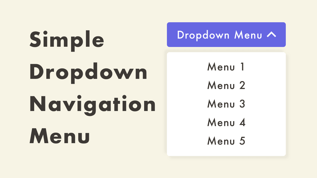 Simple Dropdown Navigation Menu with HTML, CSS & JavaScript