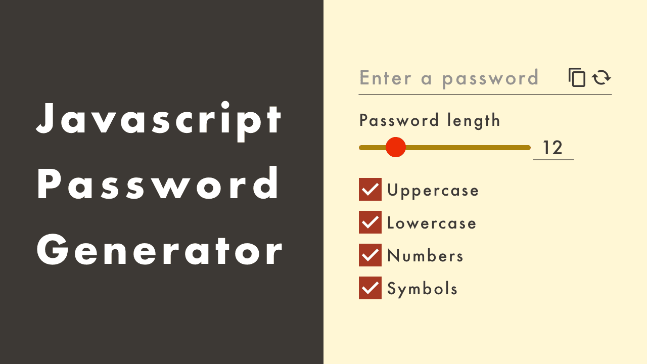 JavaScript Password Generator