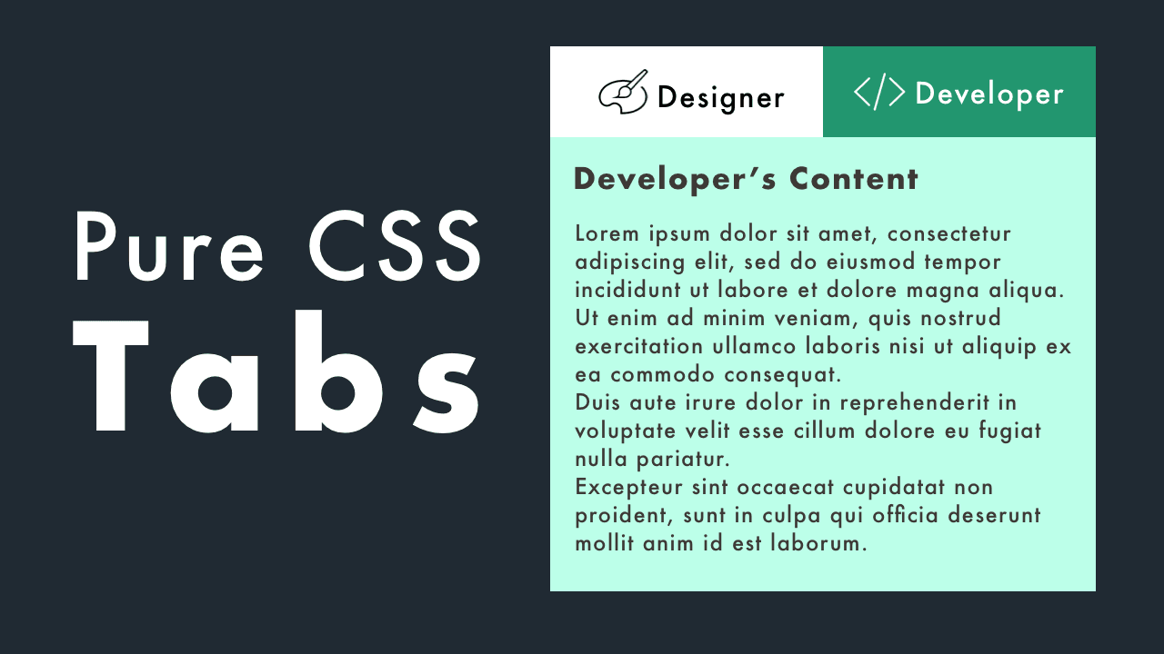 Pure CSS Tabs