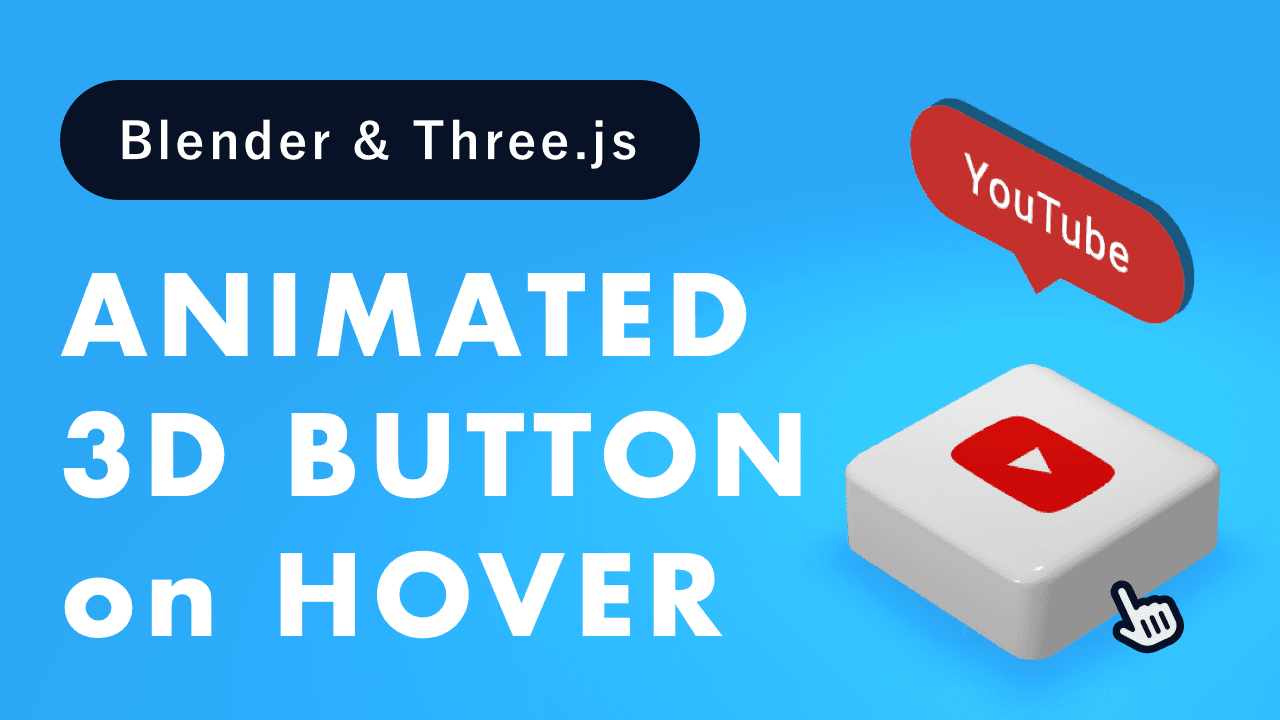 [Blender&Three.js] Animated 3D Social Media Button on Hover