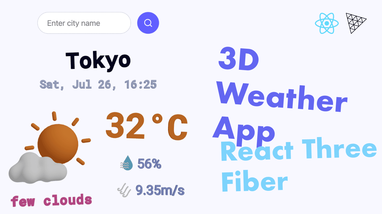 3D Weather App with React Three Fiber